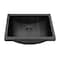 Ruvati 20 x 14 inch Gunmetal Black Stainless Steel Rectangular Bathroom Sink Semi-Recessed RVH6211BL - alternate 3